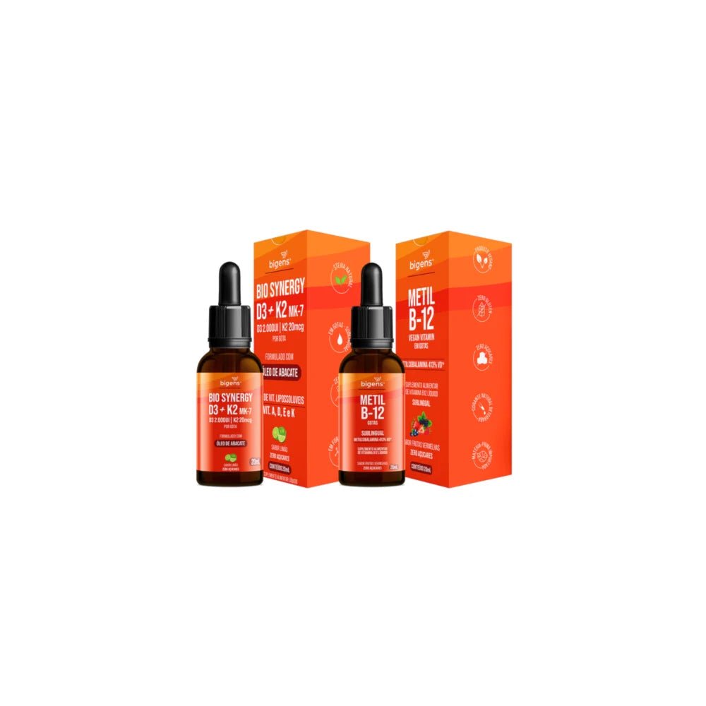 Bio Synergy + Metil B12 | Vitamina A , D, K e E + B12 20 + 20ml - Bigens
