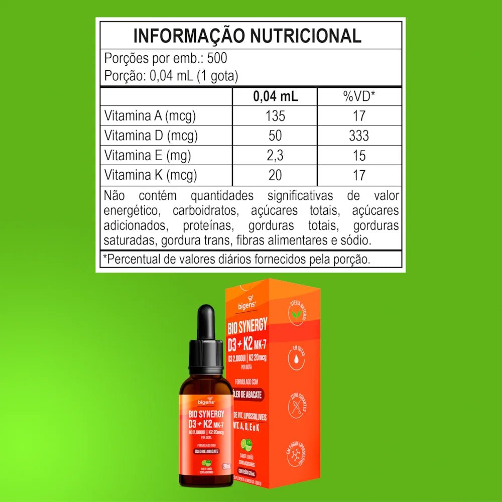 Bio Synergy | Vit. A, D, K e E 20ml - Bigens