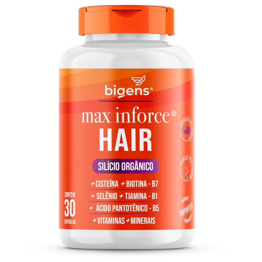 Max Inforce Hair | Silício Orgânico 30 Cápsulas - Bigens