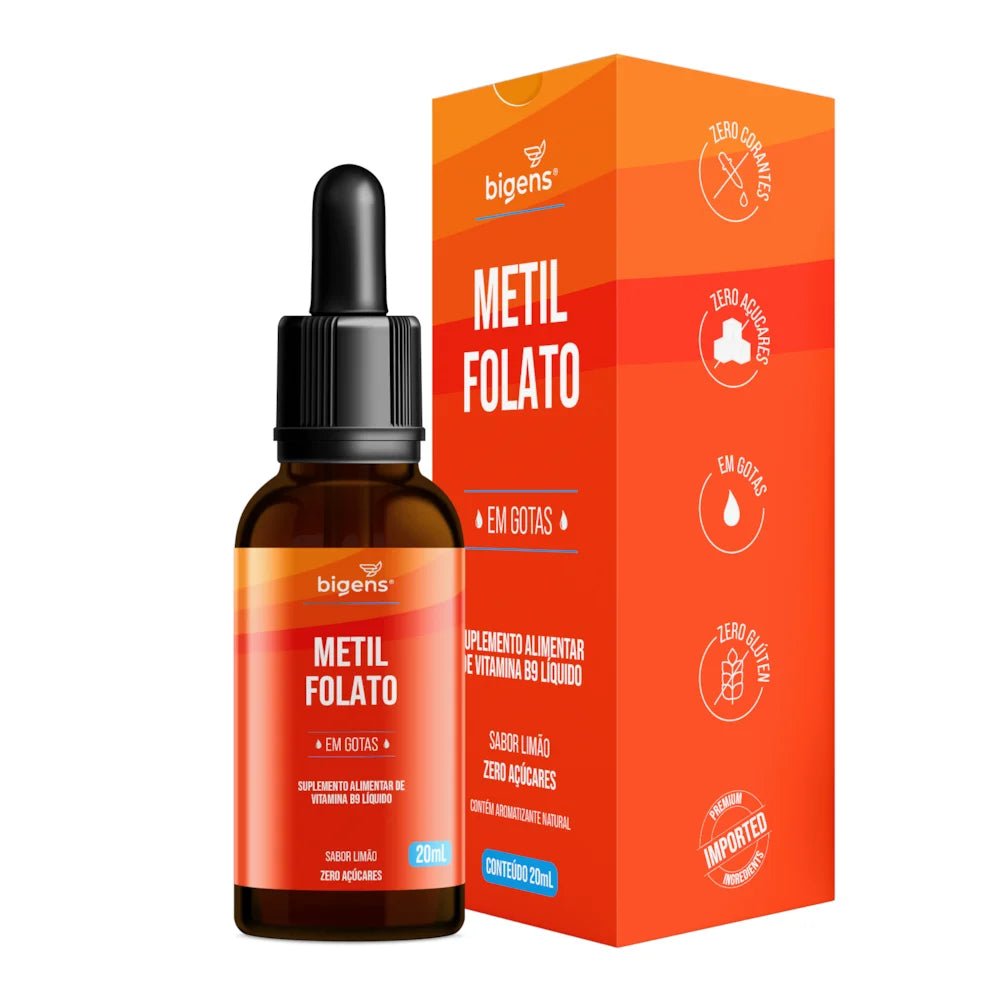 Metilfolato em Gotas | Sabor Limão 20ml - Bigens