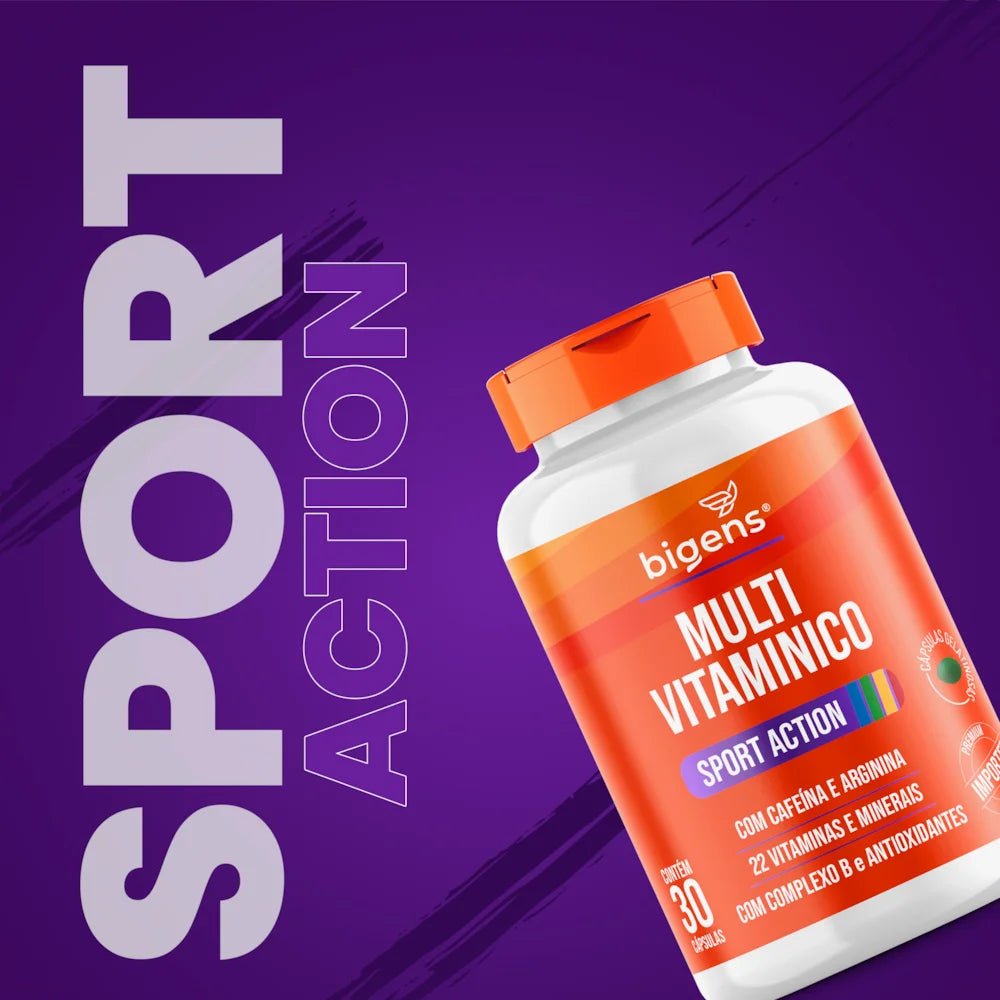 Multivitamínico Sport | Cafeína e Arginina 30 Cápsulas - Bigens